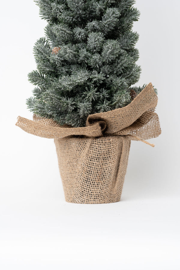 Carraig Donn Christmas Faux Pine Tree With Wrapped Vase