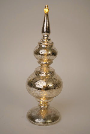 Carraig Donn Christmas Glass Gold LED Sphere Decoration