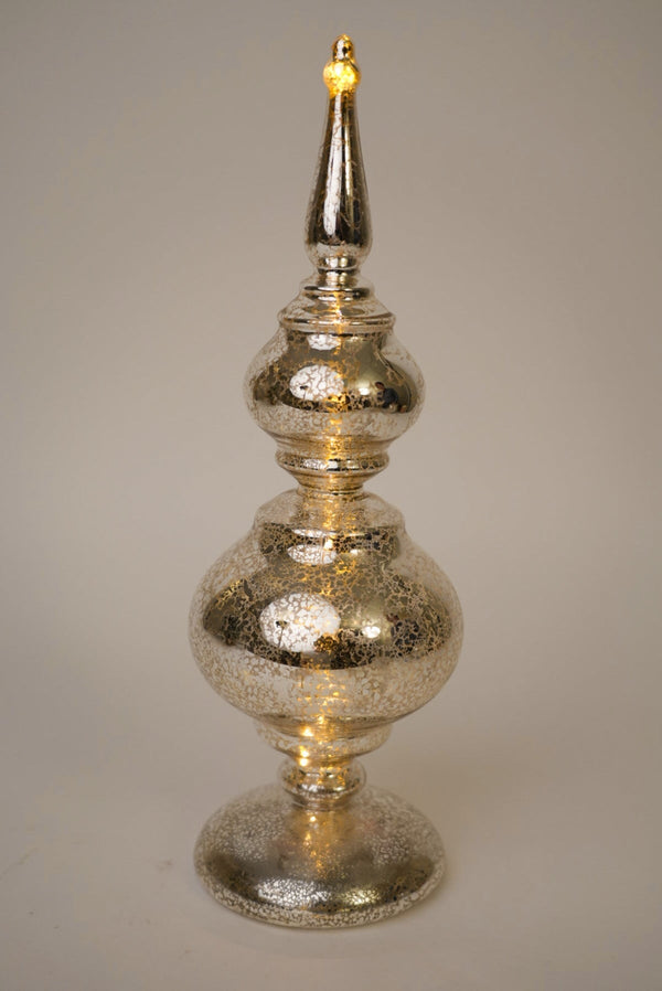 Carraig Donn Christmas Glass Gold LED Sphere Decoration