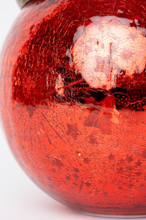 Carraig Donn Christmas Glass Red LED Bauble Decoration