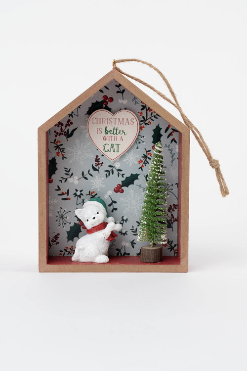 Christmas Is Better With Cat Plaque Decoration