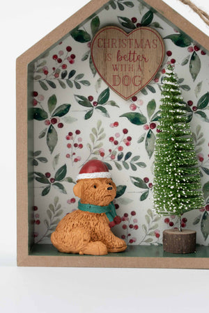 Carraig Donn Christmas Is Better With Dog Plaque Decoration