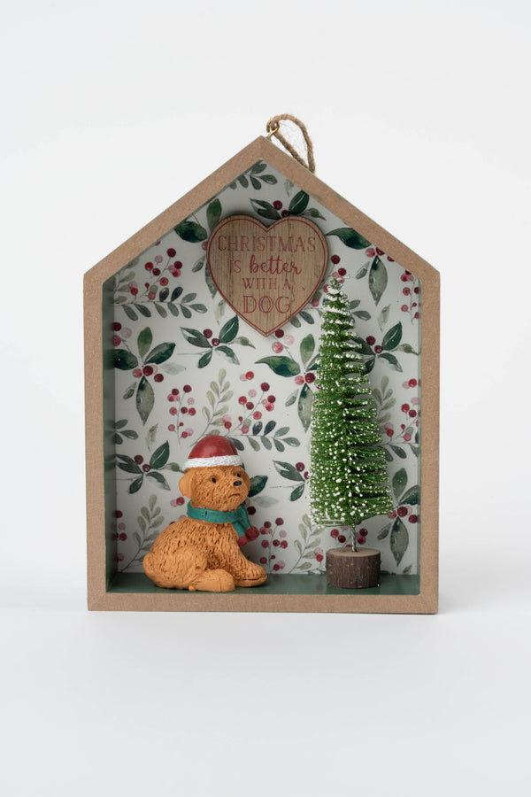 Carraig Donn Christmas Is Better With Dog Plaque Decoration