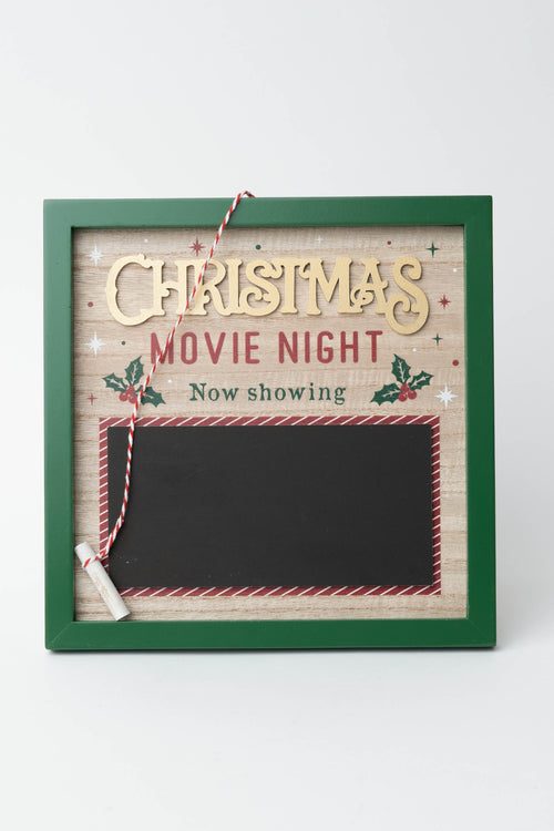Christmas Movie Night Plaque Decoration