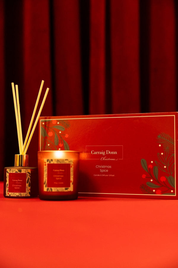 Carraig Donn Christmas Spice Candle & Diffuser Gift Set