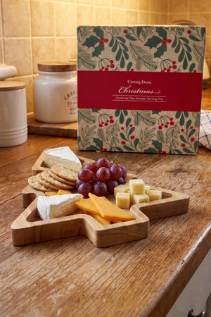 Carraig Donn Christmas Tree Acacia Wood Serving Gift Set