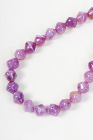 Carraig Donn Chunky Purple Stone Beaded Necklace