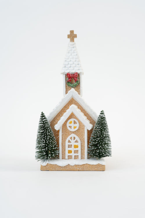White Church LED Christmas Decorative Ornament