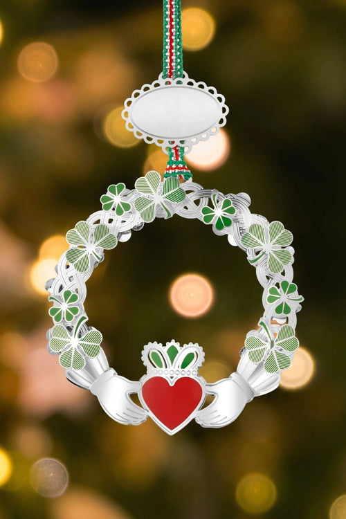 Claddagh with Shamrock Christmas Tree Decoration