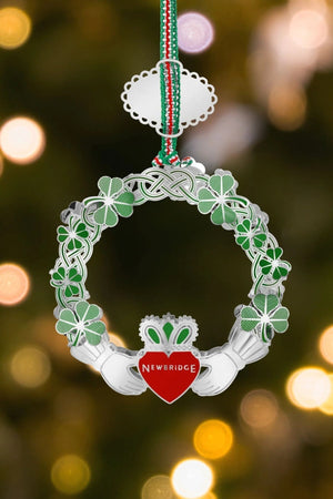Carraig Donn Claddagh with Shamrock Christmas Tree Decoration