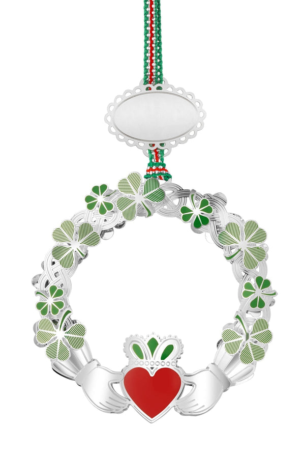 Carraig Donn Claddagh with Shamrock Christmas Tree Decoration