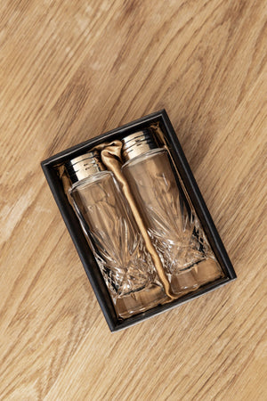 Carraig Donn Clear Glass Trinity Salt & Pepper Shaker Set