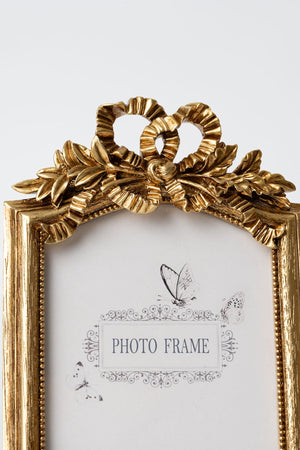 Carraig Donn Cleo Bow & Leaves Gold 5x7 Photo Frame