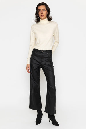Carraig Donn Coated Stretch Wide Leg Trousers