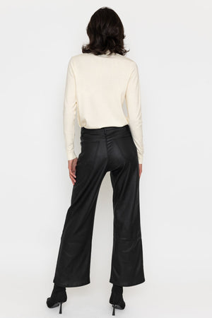 Carraig Donn Coated Stretch Wide Leg Trousers