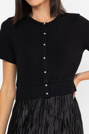 Carraig Donn Contrast Fabric Dress