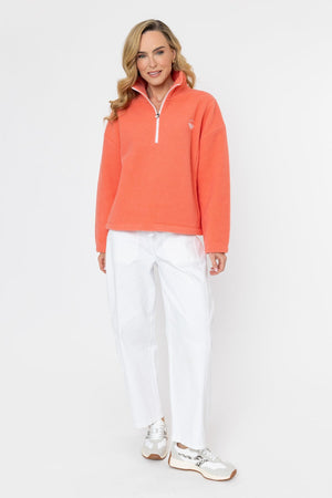 Carraig Donn Coral Teddy Fleece With Contrast Zip