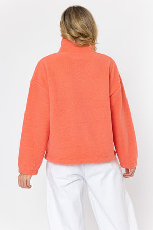 Carraig Donn Coral Teddy Fleece With Contrast Zip