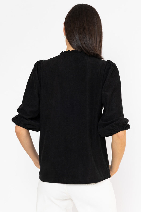 Carraig Donn Corduroy Blouse Black