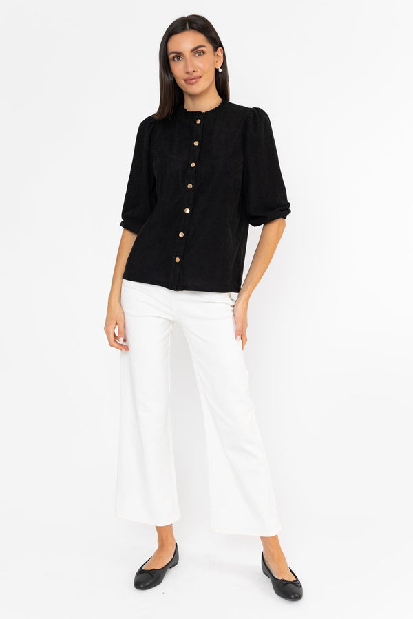 Carraig Donn Corduroy Blouse Black