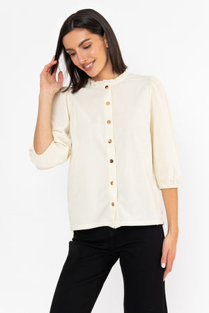 Carraig Donn Corduroy Blouse Cream