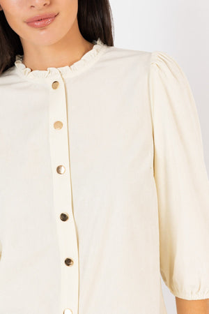 Carraig Donn Corduroy Blouse Cream