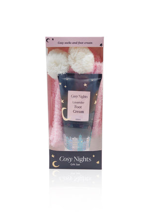 Carraig Donn Cosy Nights Lavender Foot Care Gift Set - Socks & Cream