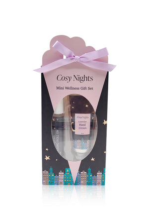 Carraig Donn Cosy Nights Lavender Mini Wellness Gift Set - Roll On Essential Oil & Hand Cream