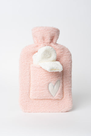 Carraig Donn Cosy Nights Pink Hot Water Bottle & Socks Gift Set