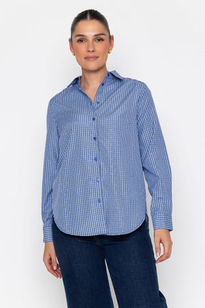 Carraig Donn Cotton Blend Check Shirt With Studs