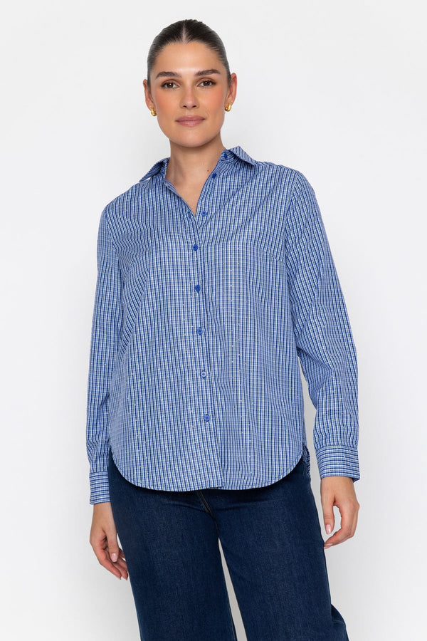 Carraig Donn Cotton Blend Check Shirt With Studs