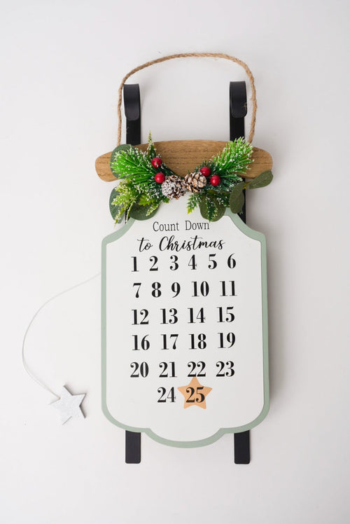 December Countdown To Christmas H35cm Hanging Calendar