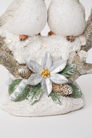 Carraig Donn Couple Of Birds in Wreath Light Up Christmas Decoration