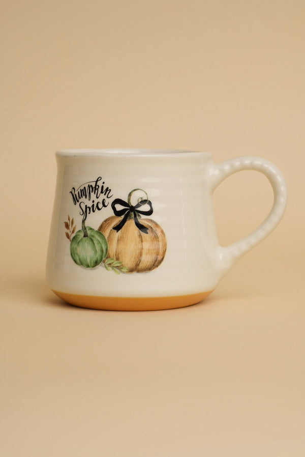 Carraig Donn Cream Ceramic Halloween Pumpkin Mug