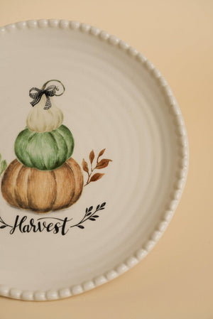 Carraig Donn Cream Ceramic Halloween Pumpkin Salad Plate
