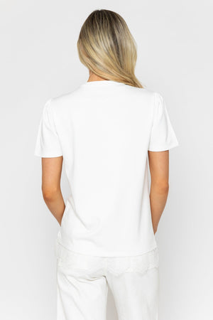 Carraig Donn Cream Lace Trim T-Shirt