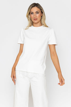 Carraig Donn Cream Lace Trim T-Shirt