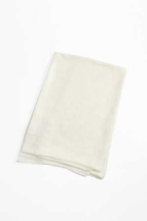 Carraig Donn Cream Silk Touch Floral Embossed Scarf