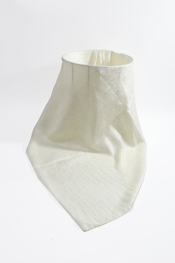 Carraig Donn Cream Silk Touch Floral Embossed Scarf