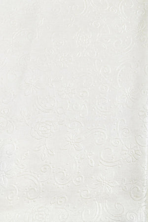 Carraig Donn Cream Silk Touch Floral Embossed Scarf