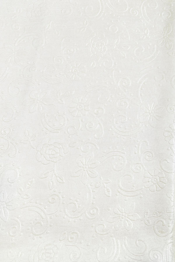 Carraig Donn Cream Silk Touch Floral Embossed Scarf