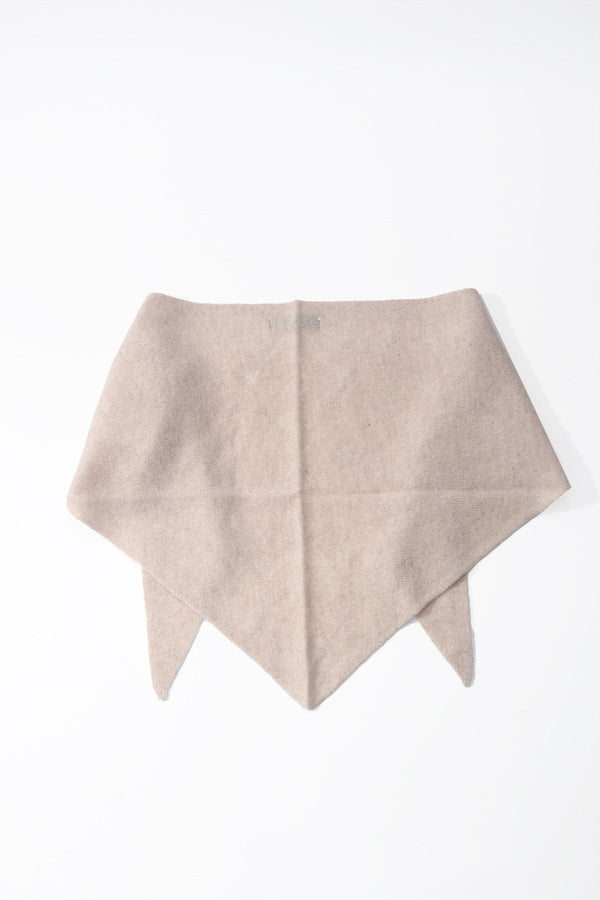 Carraig Donn Cream Viscose Wool Blend Neckerchief Triangle Scarf