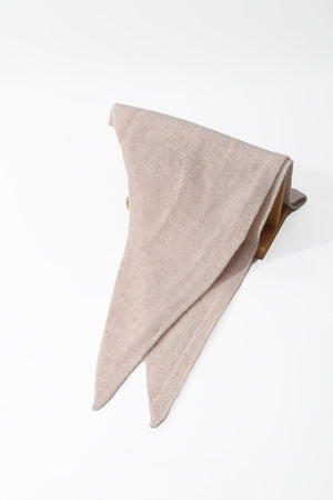 Carraig Donn Cream Viscose Wool Blend Neckerchief Triangle Scarf