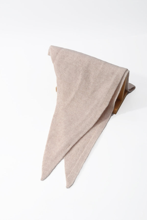 Carraig Donn Cream Viscose Wool Blend Neckerchief Triangle Scarf