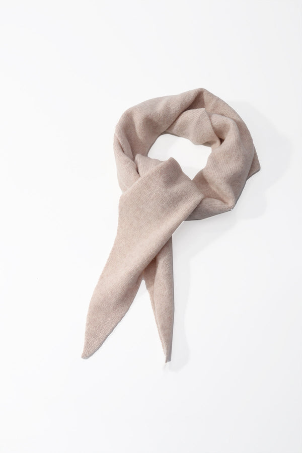 Carraig Donn Cream Viscose Wool Blend Neckerchief Triangle Scarf
