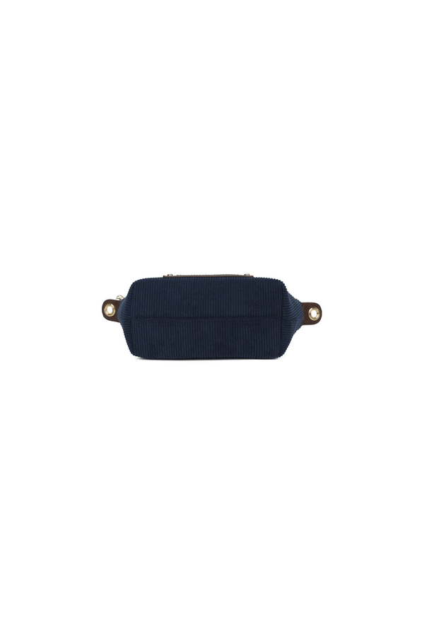 Carraig Donn Dark Blue Corduroy Mini Top Handle Tote Bag