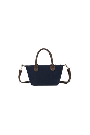Carraig Donn Dark Blue Corduroy Mini Top Handle Tote Bag