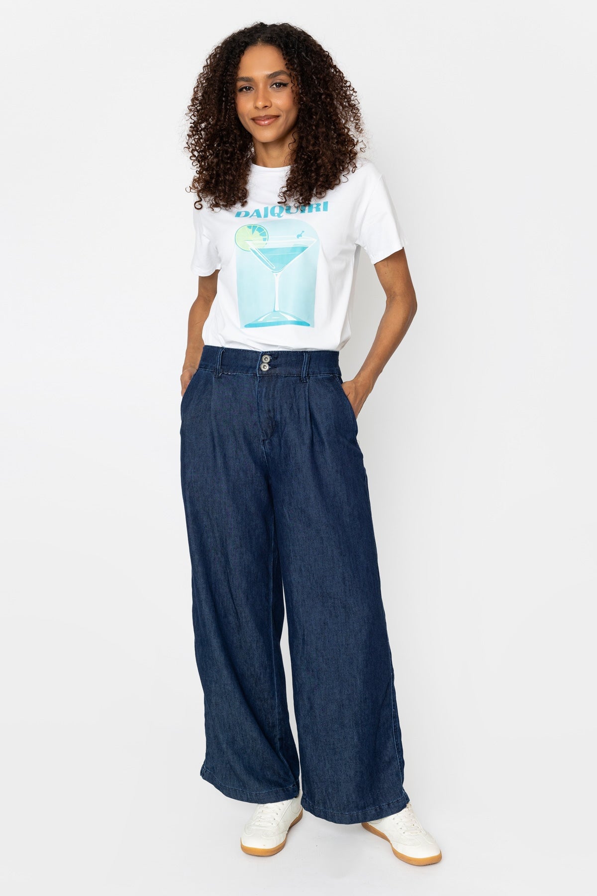 Dark Denim Wide Leg Jeans
