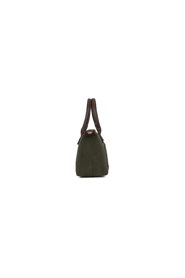Carraig Donn Dark Green Corduroy Mini Top Handle Tote Bag