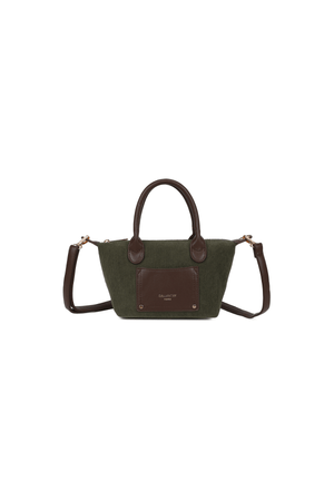 Carraig Donn Dark Green Corduroy Mini Top Handle Tote Bag